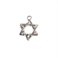 diy retro alloy jewelry hexagonal star earrings headdress bracelet necklace bag decoration material pendant