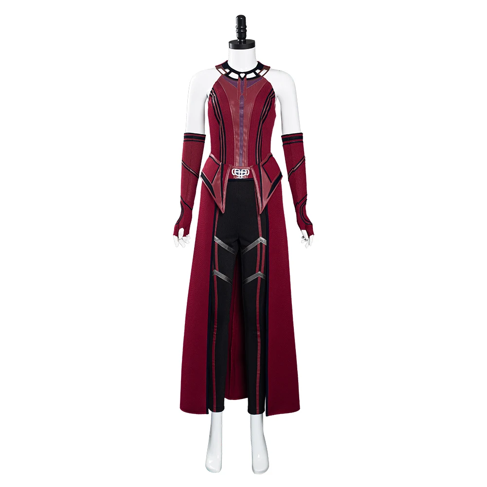 

Wanda Vision Scarlet Witch косплей костюм наряд Униформа длинное пальто Хэллоуин Карнавальный Костюм
