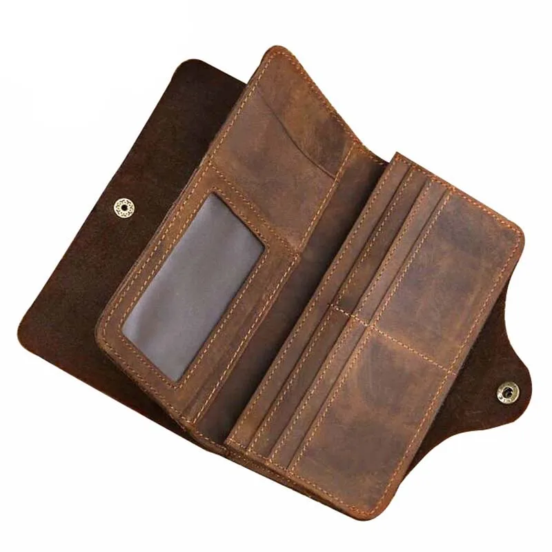 Мужской кошелек из натуральной кожи на молнии|wallet picture|leather motorcycle jacket womenwallet for men