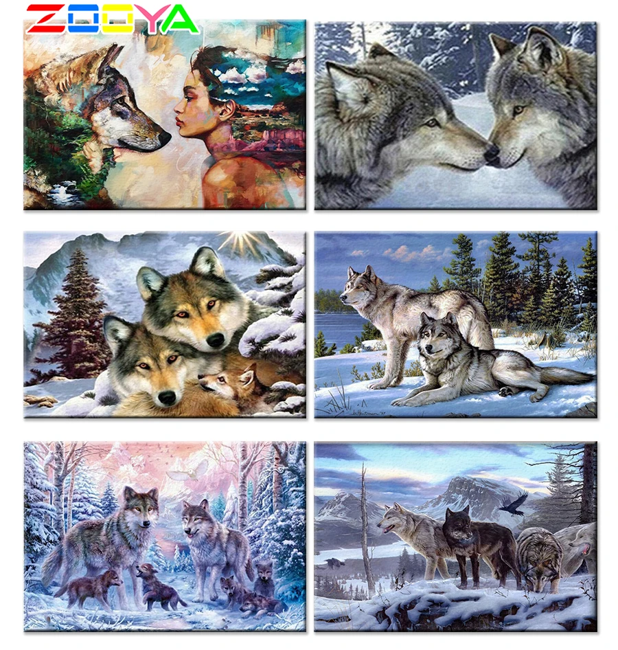 5d полная дрель волк Алмазная вышивка животное 3d сделай сам яростное картина