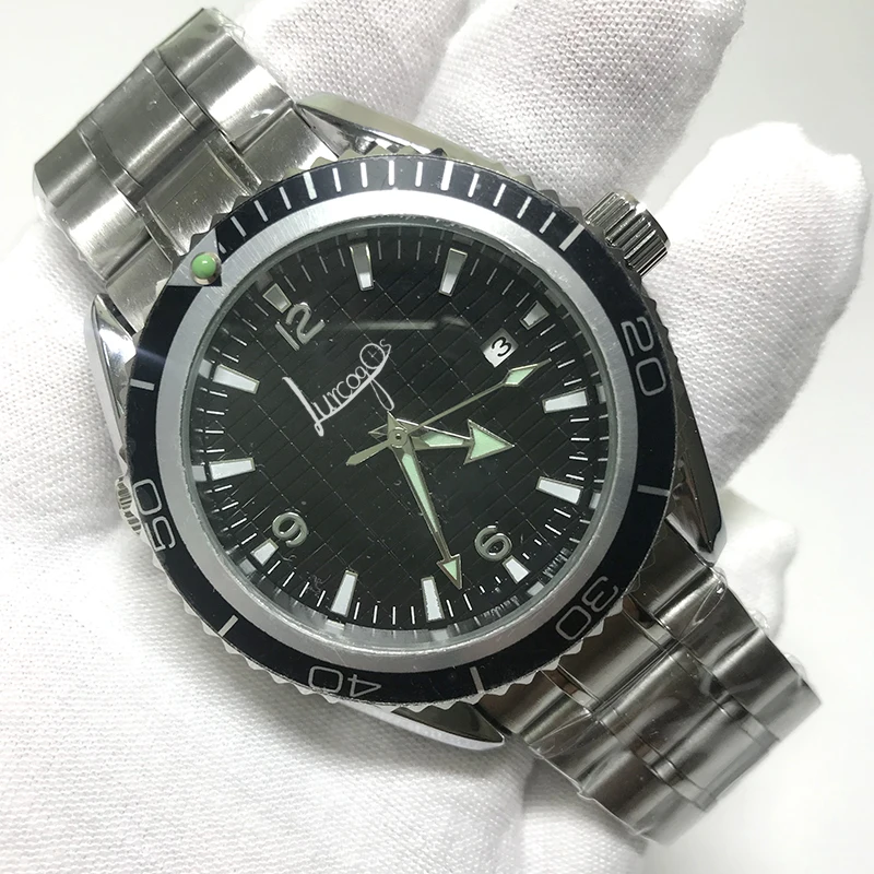 Новинка 2020 роскошные часы с черным циферблатом автоматические автоподзаводом