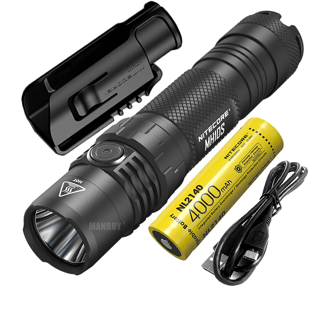 저렴한 Nitecore MH10S NL2140 배터리 USB-C 충전식 손전등 1800 Lms Luminus SST-40-W LED 랜턴 휴대용