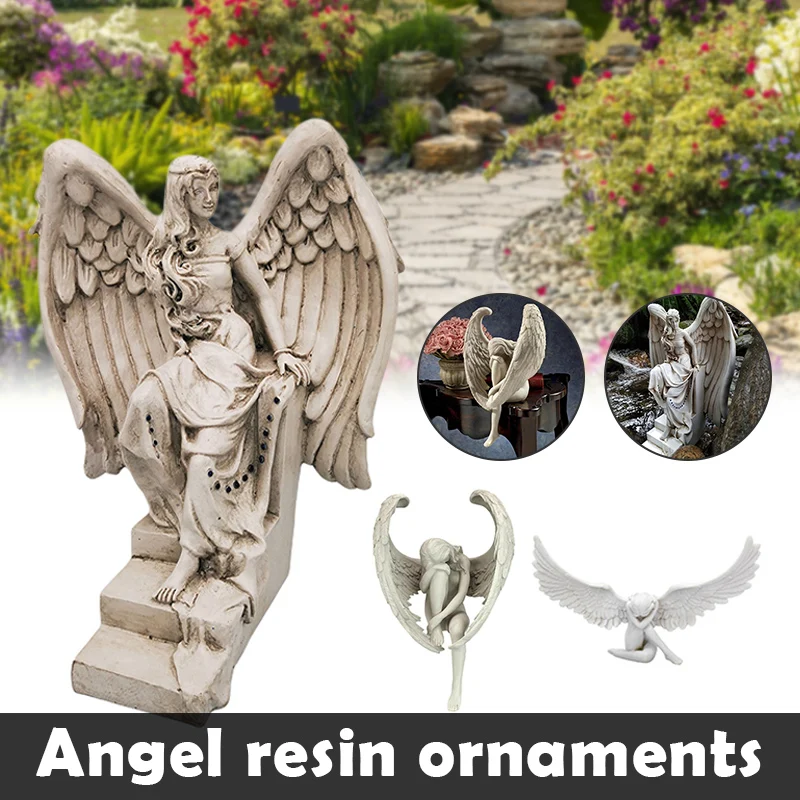 

Angel Fairies Mother Figurine Resin Ornament for Garden Home Art Decoration Accessories TRYC889