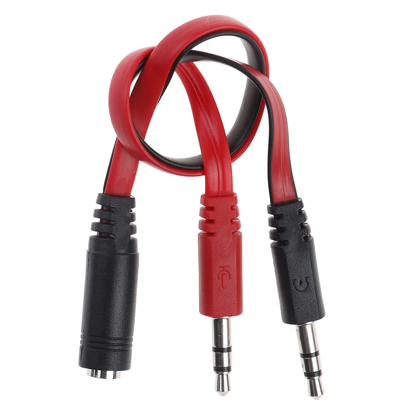3 5 мм штекер 2 Женский аудио сплиттер кабель адаптер микрофон Микрофон Y