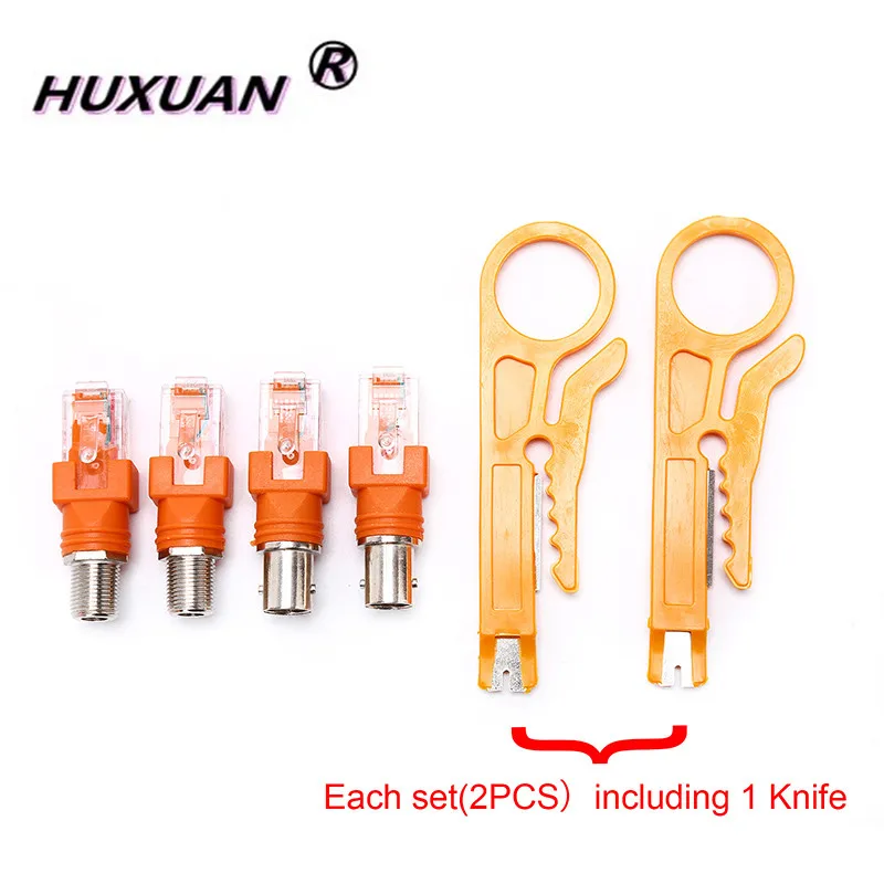 1/2 шт. F Тип RJ45 Мужской коаксиальный кабель ствола муфта адаптер к RF коннекторы с 2