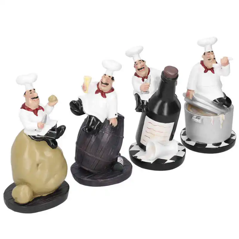 Статуэтка шеф повара практичные домашние украшения 4 вида для дома