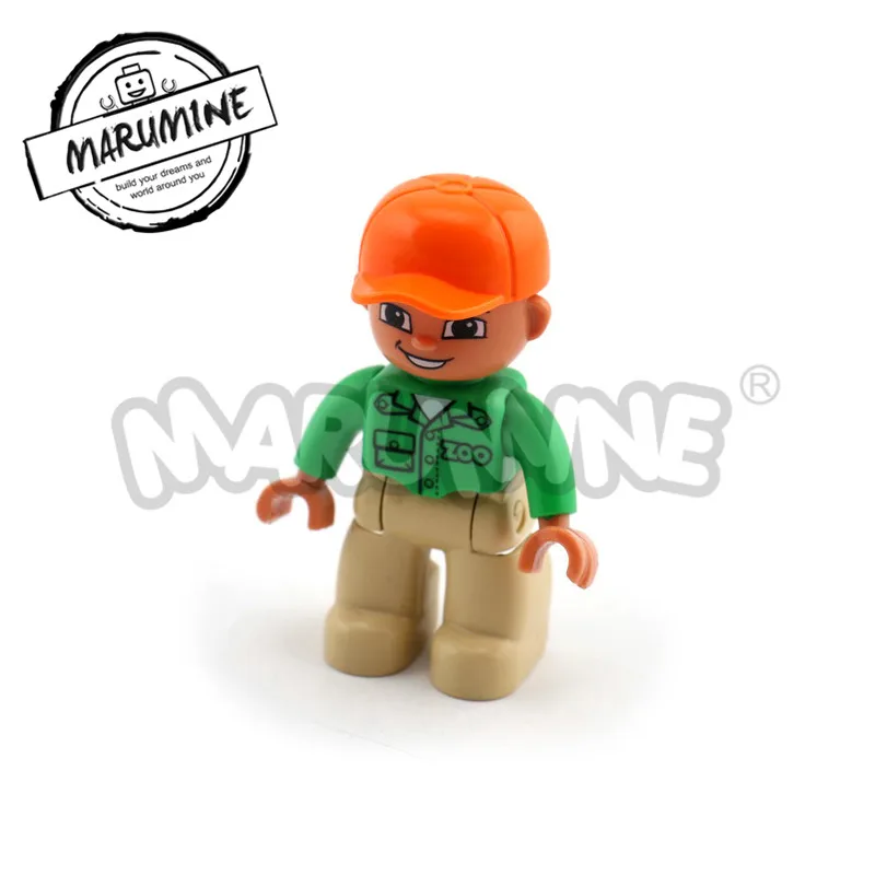 1 pcs MARUMINE Duplo блочные фигурки 13 видов карьера аксессуары большие кирпичи части Дети Развивающие игрушки DIY для игр - Цвет: 1 pcs