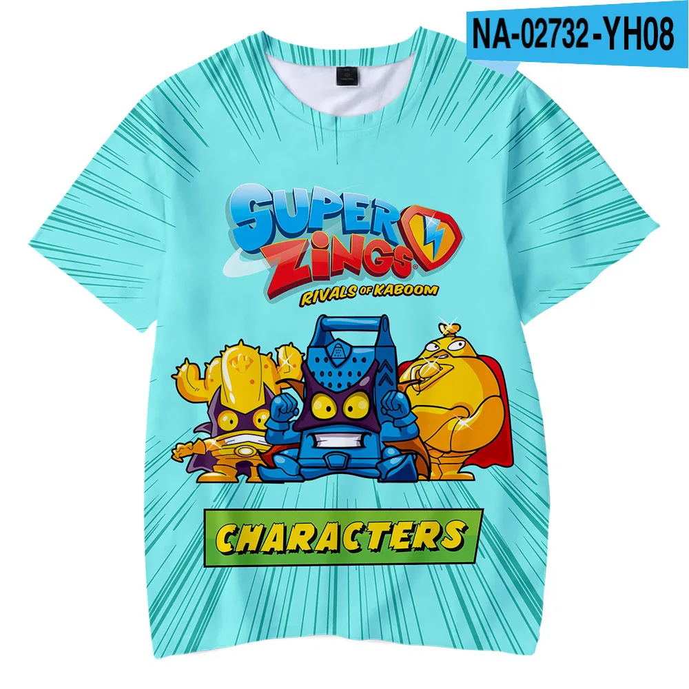 

Boys Funny Shirt Superzings 3D Printed Summer Casual Trend T-shirt Kids Summer Clothes Teen Girls Kawaii Clothing Child Tshirt