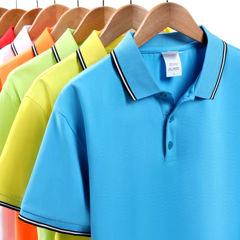 Футболка мужская с отложным воротником тенниска из полиэстера Спортивная майка