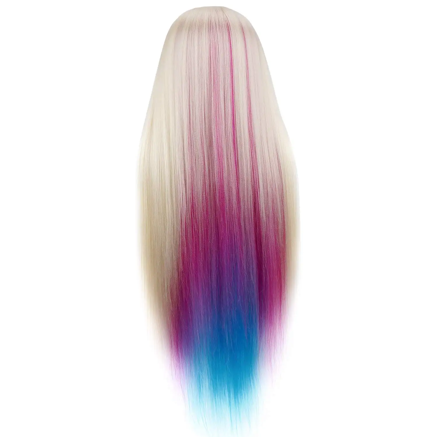 Голова для обучения парикмахерской 26 дюймов манекен из радужной синтетической