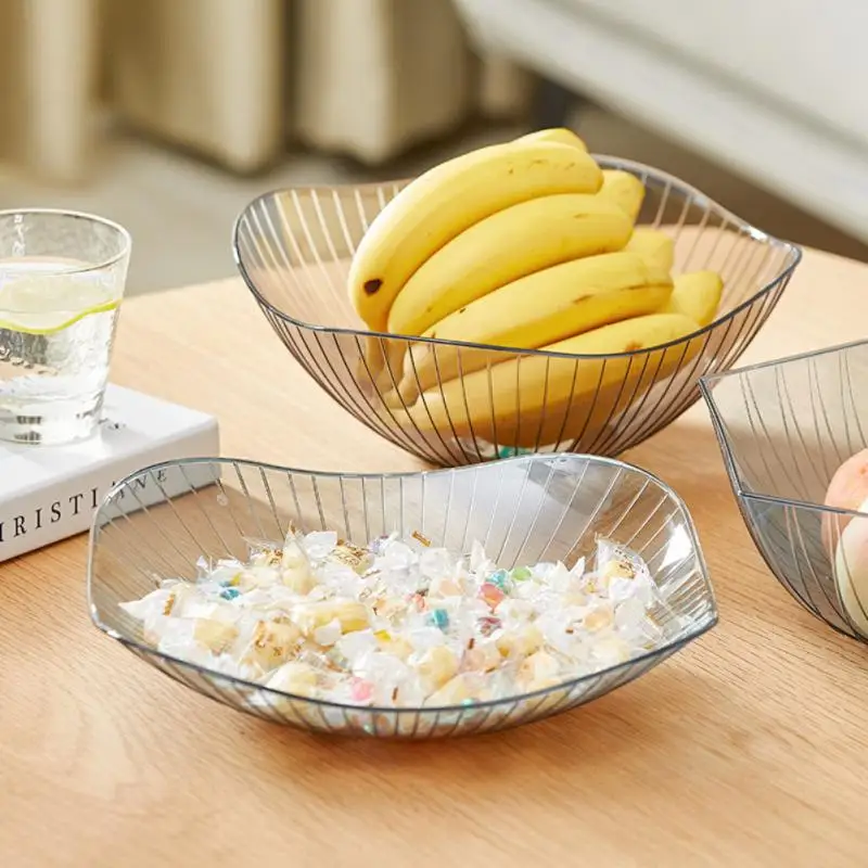 

Light Luxury Fruit Vegetable Storage Bowls Simple Creative Living Room Household Tea Table Candy Plate Dried Melon Snack Plate