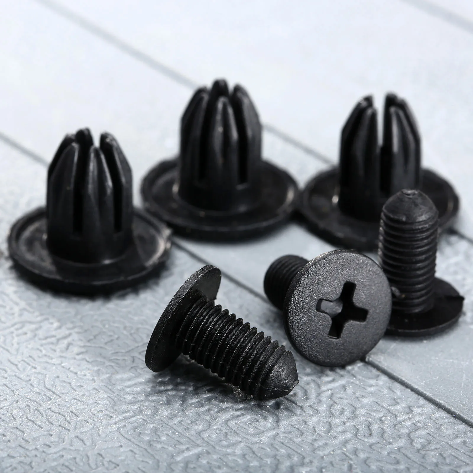 

50Pcs Black Interior Car Fastener Clips Door Trim Fender POM Rivets Bumper Liner Truck Car Stuff Car Accessories