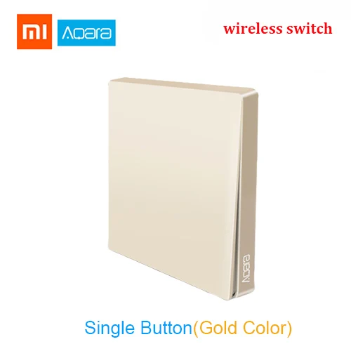 wireless 1 key Gold Xiao mi Aqara настенный выключатель Умный ZigBee Zero Line Fire Wire светильник с дистанционным управлением беспроводной ключ настенный выключатель без нейтрального mi Home - Цвет: wireless 1 key Gold