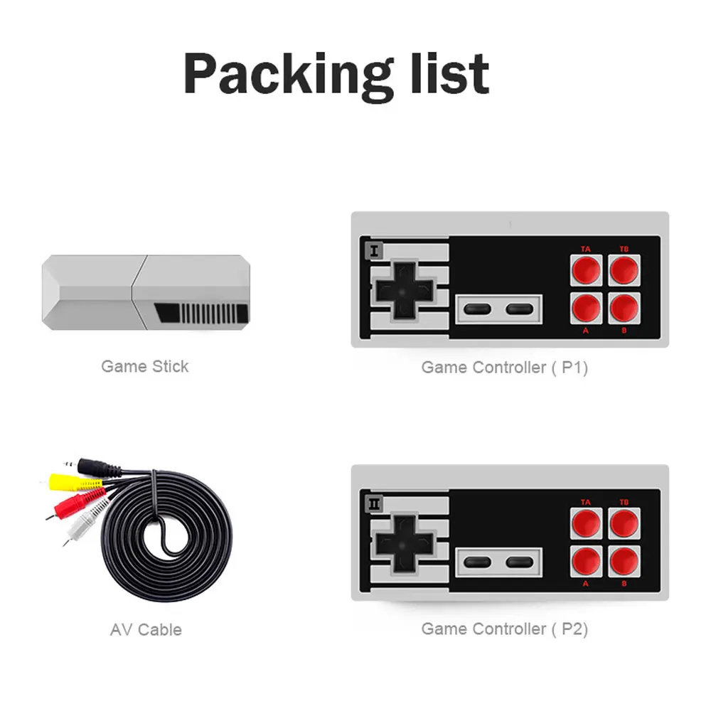 

Usb Mini Wireless Game Console, Y2 Doubles Game Console, 600 Games, Av Interface, For ChildrenS Gifts