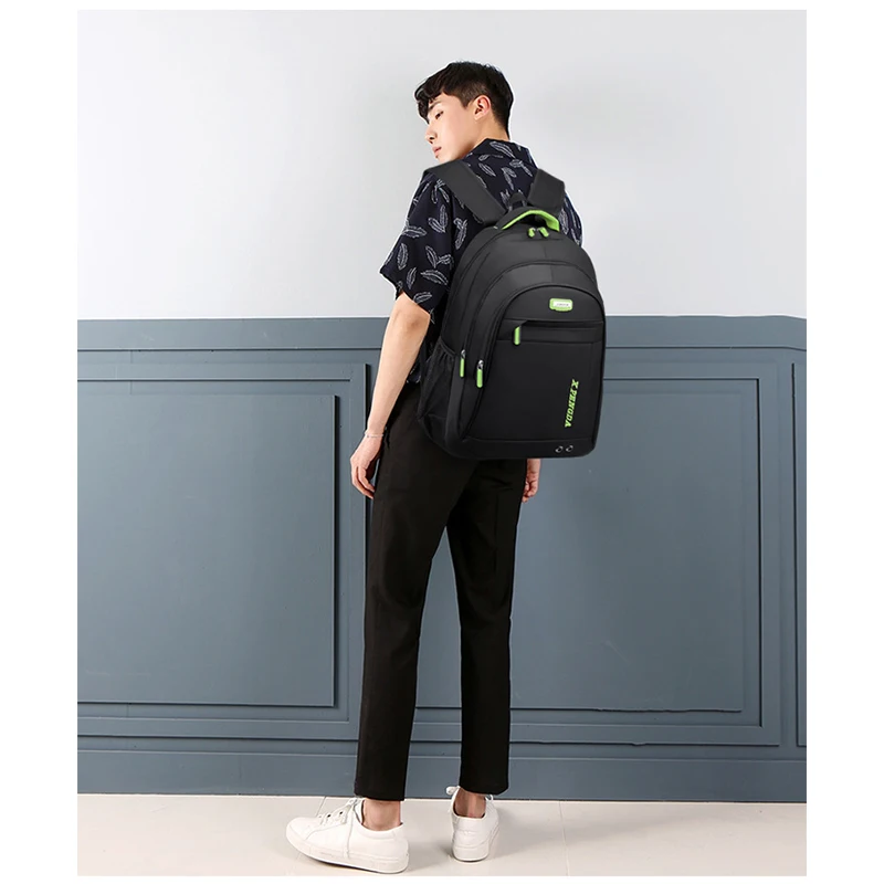 

Large Capacity Backpack Boys School Bags for Teenage Waterproof Nylon Men Bagpack Casual College Style High Student Backbag 2020