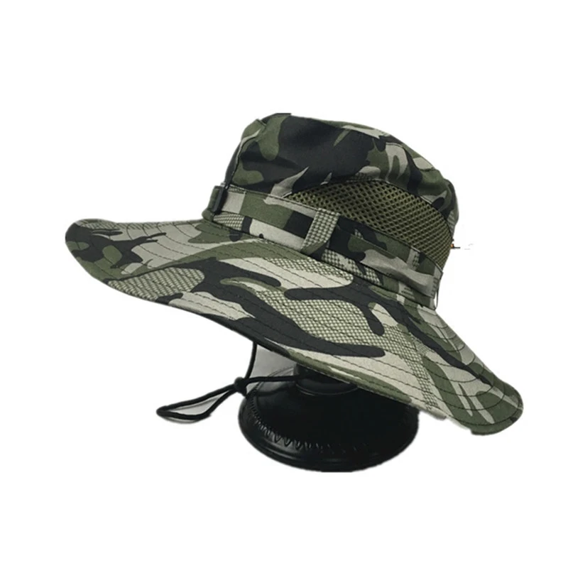 

Sun Hats For Men Summer Wide Brim Bucket Hat Women Anti-UV Beach Caps Men's Fishing Hunting Bob Cap Visor Chapeu bone AD366