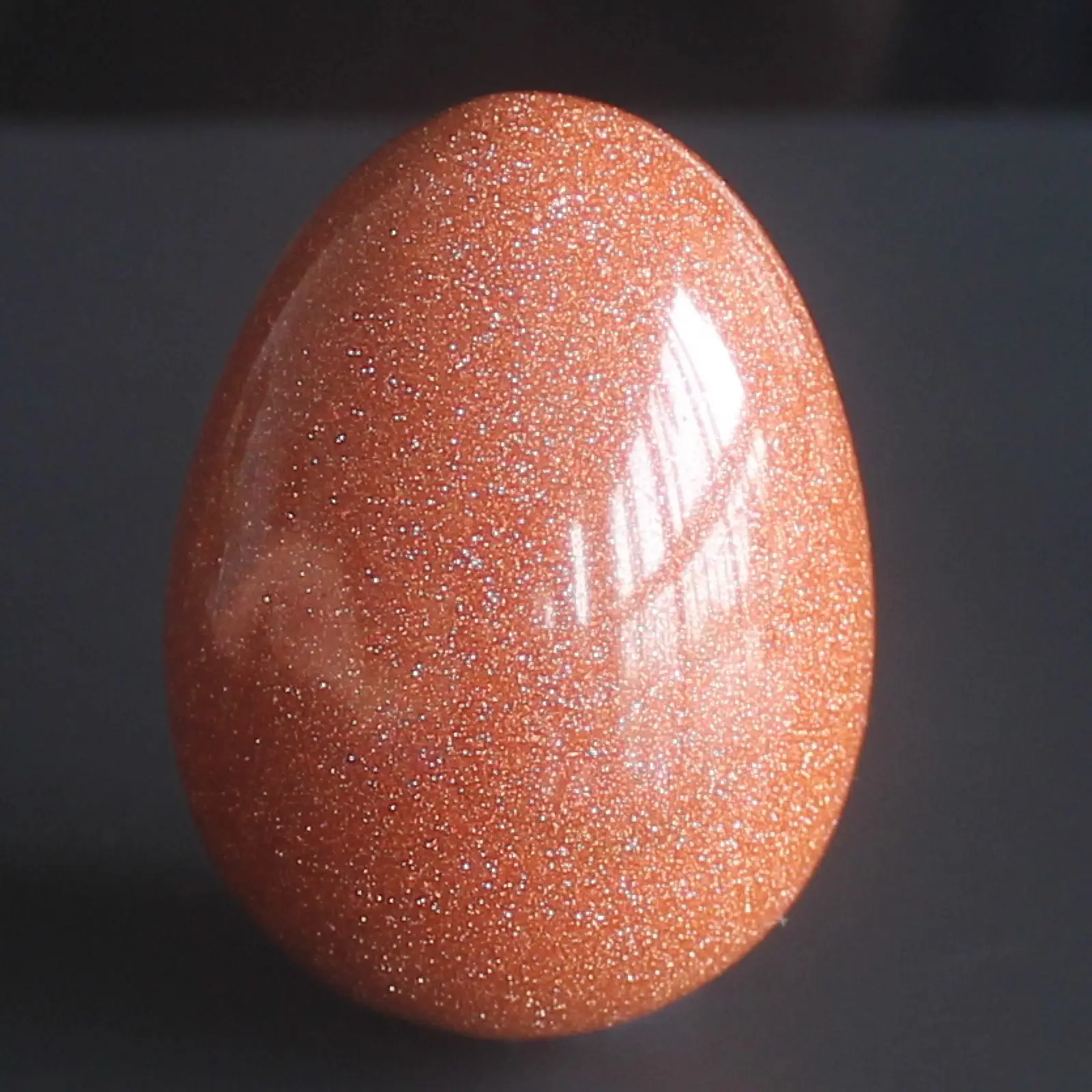 

40x30mm Gemstone goldstone egg Home Decor Chakra Stone Reiki Healing