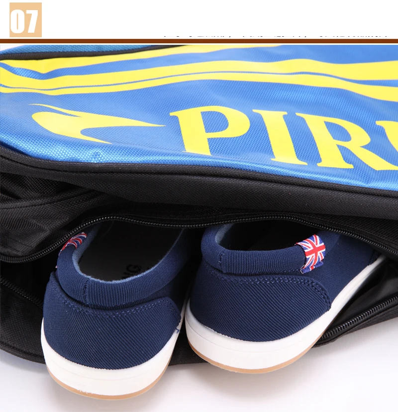 

Double-deck Large Tennis Racquet Sports Bag Badminton Bag New Tennis Racket Bags for 43 Shoes Double Zipper Waterproof