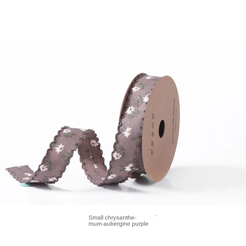 8 ярдов рулон зубчатой ткани летняя Цветочная лента цветочная упаковка украшение