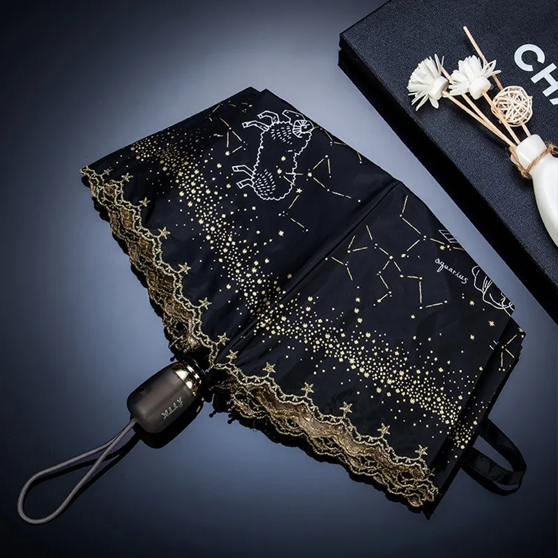 Зонт таинственная звезда складной зонт-автомат анти-Ультрафиолетовый женский