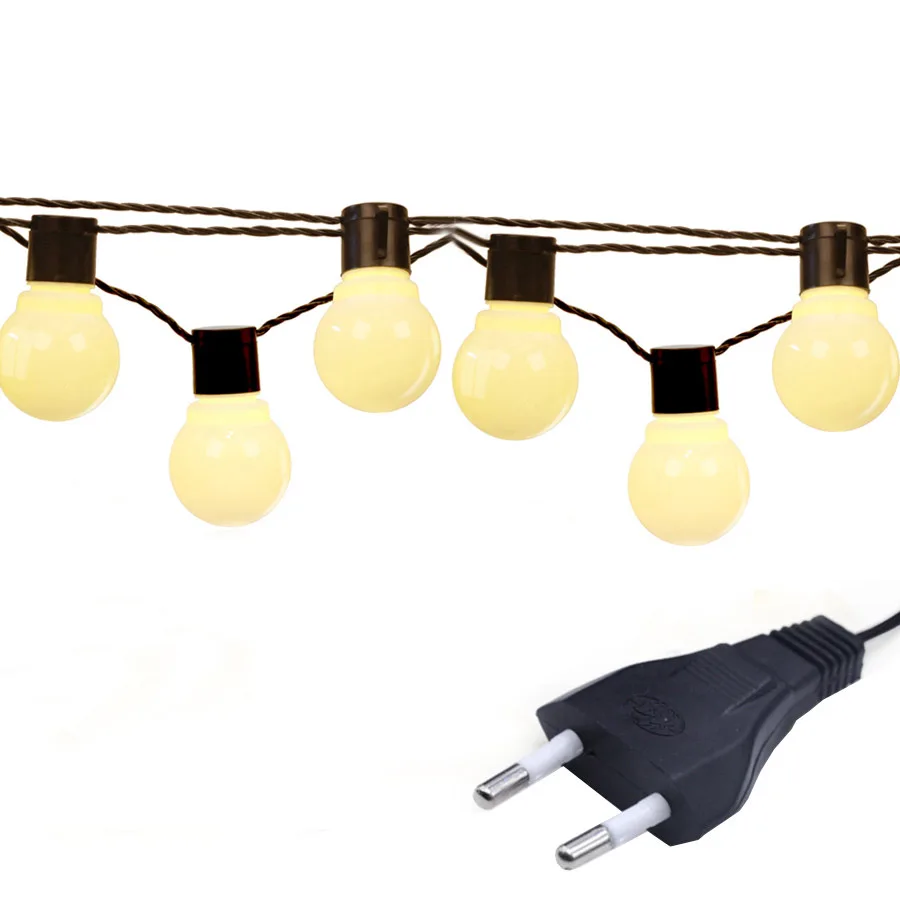 

Thrisdar 10M 38LED Festoon Globe Ball Fairy String Light christmas garland Globe Fairy Light outdoor For wedding Garden party
