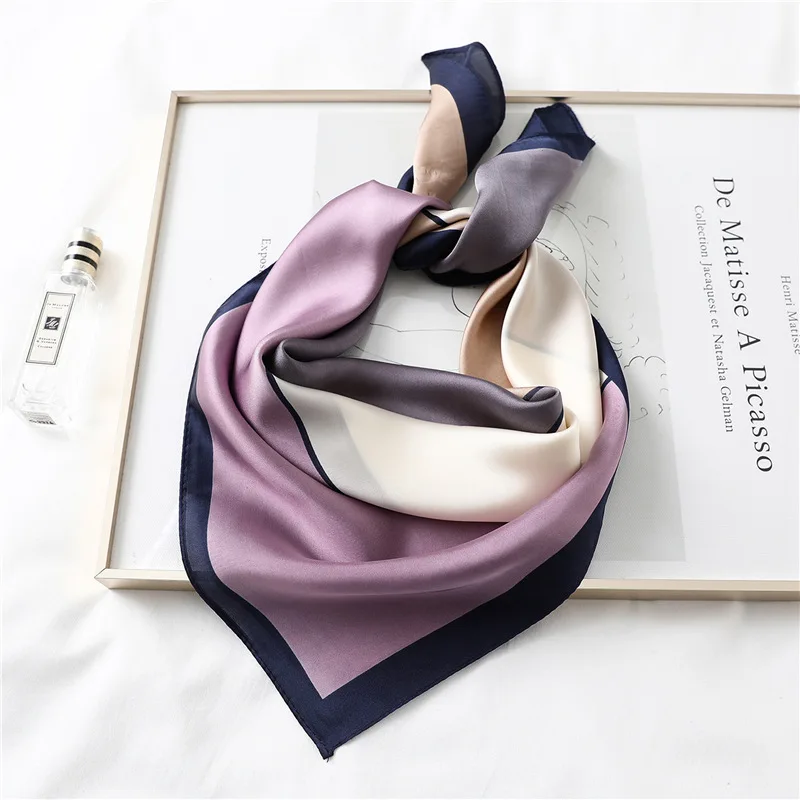 

Fashion Summer Silk Scarf Women Scarves for Hair Neck Cover Female Kerchief Bandana Hijab Bufanda de seda Foulard carre femmes