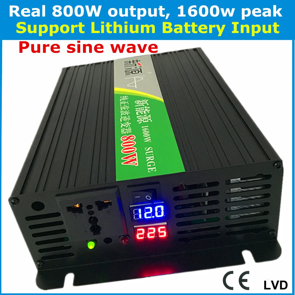 

800W Выход & 1600 Вт пиковый DC48v 60v постоянного тока до AC220v 110v 60 Гц чистая Синусоидальная волна инвертирующий усилитель литий Батарея Мощность конвертер Солнечный автомобильный преобразователь