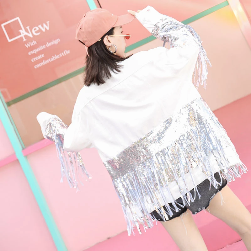 2020 Весна Для женщин из джинсовой ткани по низкой цене Женская пайетки джинсовые