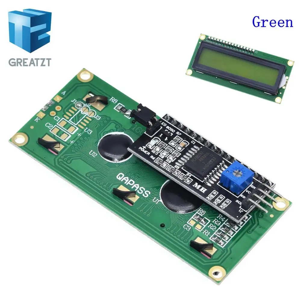 GREATZT 1 шт. модуль ЖКД синий зеленый экран IIC/igc 1602 для arduino 1602 lcd UNO r3 mega2560 lcd 1602
