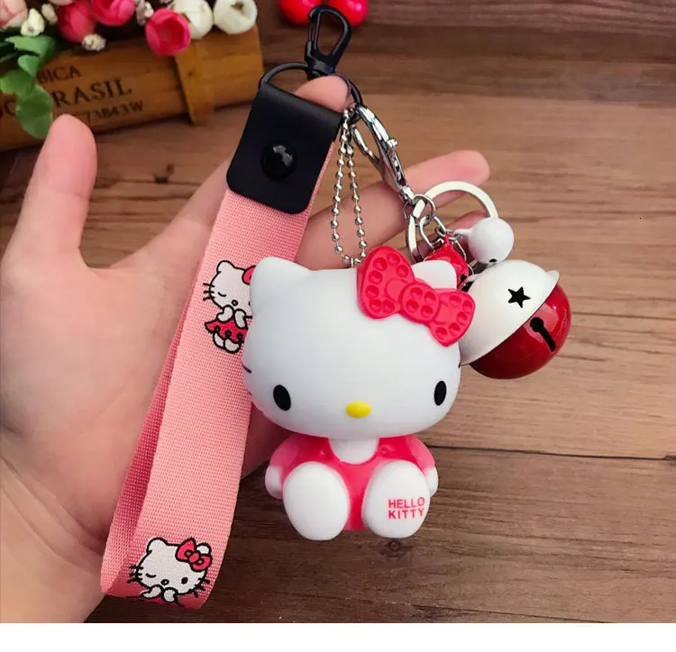 Новинка, женский брелок hello kitty, подарок для девушек, висячая веревка, браслет на запястье, автомобильная сумка, брелок, брелок, цепочка для ключей, брелок для телефона