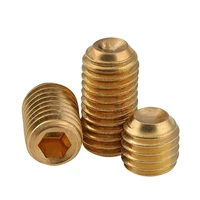 m8 m10 din913 brass hexagon socket set screws with flat point 50pcslot