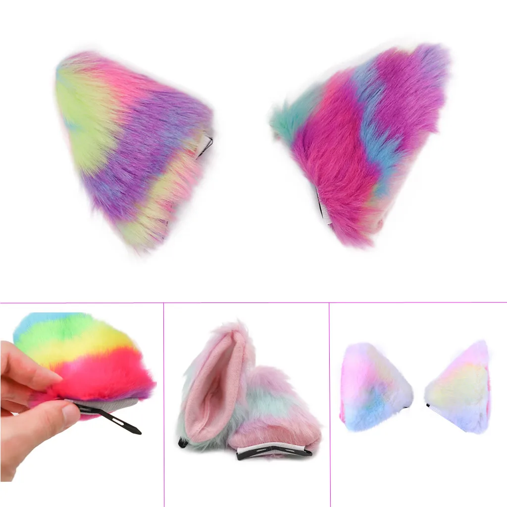 Женские повязки на голову с лисьими ушками заколка для волос Косплей Аниме