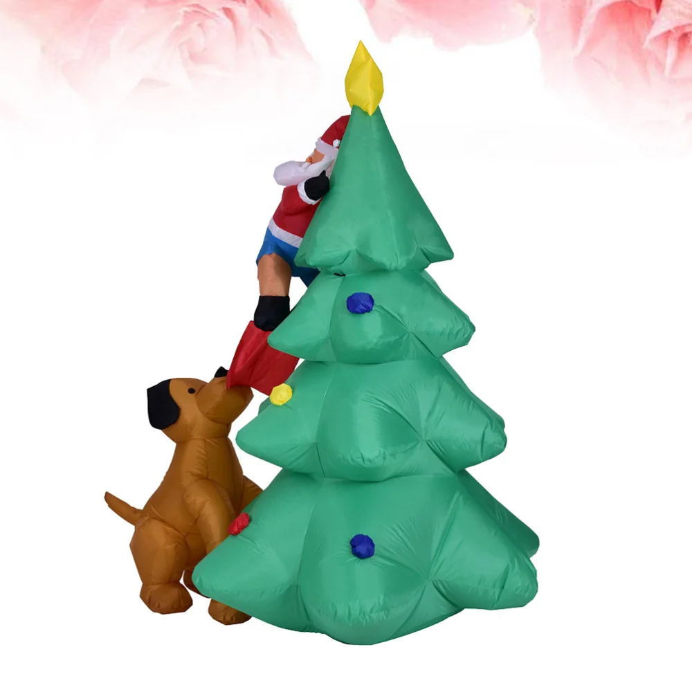 

1.8 Meters Creative Inflatable Chiristmas Tree LED Lighted Air Blown Decoration for Garden Party Shopping Mall (US Plug)