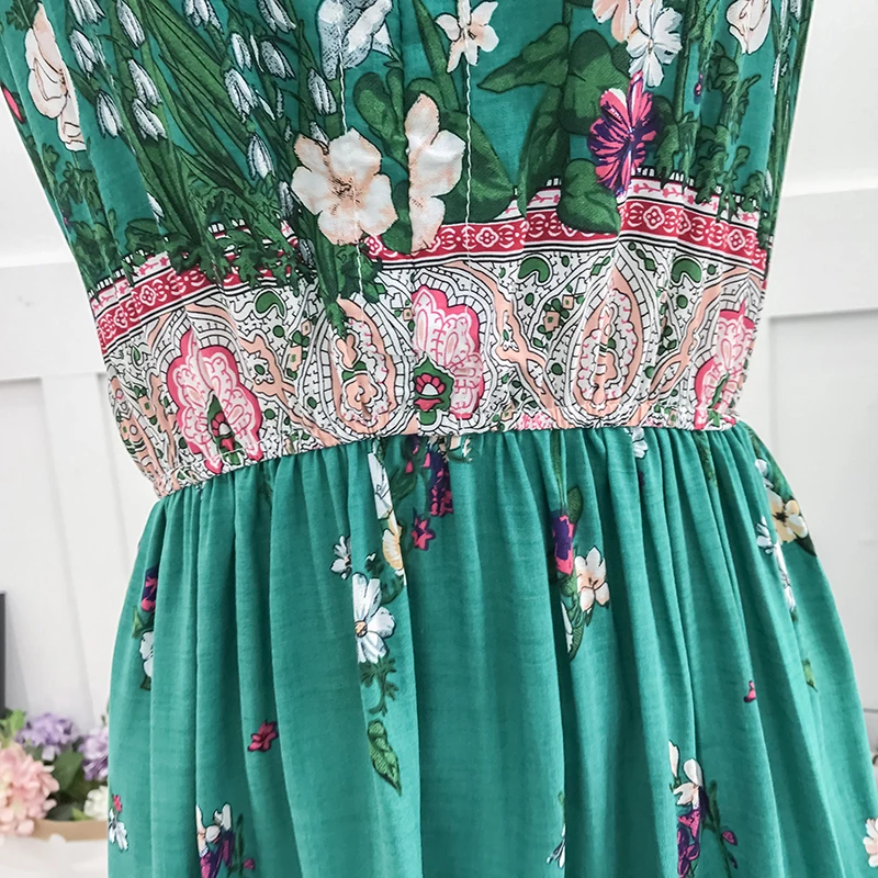 Винтажное женское богемное платье элегантное пляжное Бохо с принтом новинка 2020