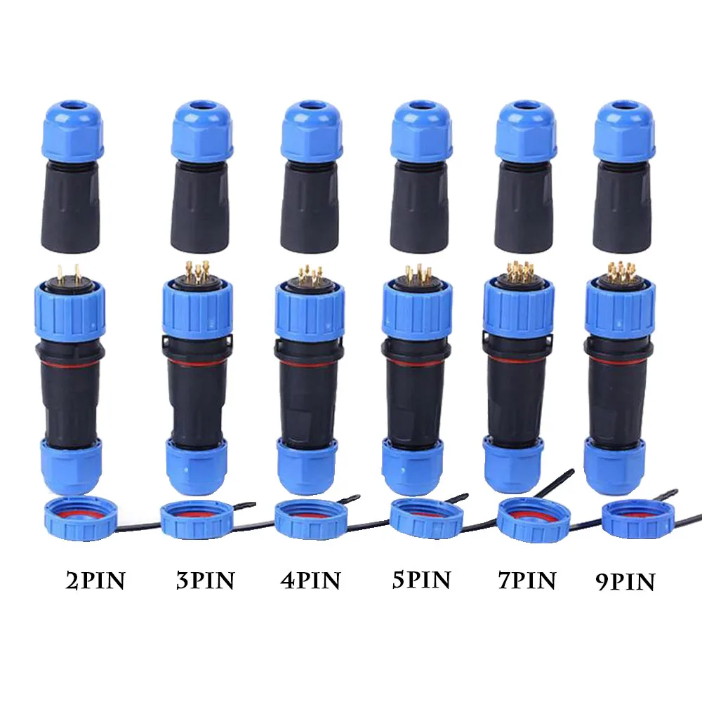 

Waterproof Aviation Plug Socket M/P Wire Connector SP16 Male and Female Butt Connector 2-3-4-5-6-7-9 Core