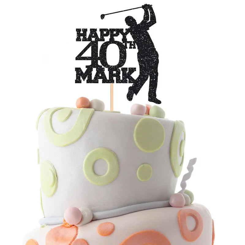 Personalised golf birthday cake topper with name and age/Golf themed party decor/Custom 30th 40th 50th decoration | Дом и сад