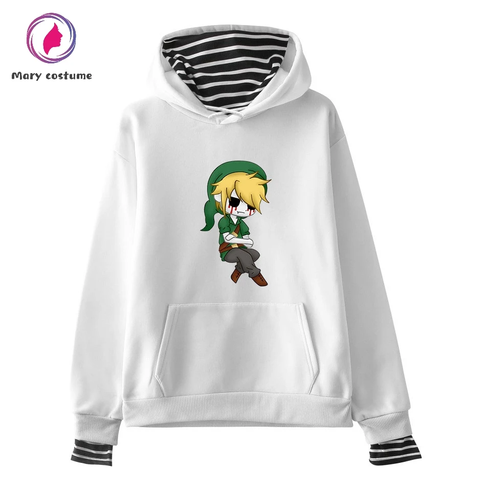 Толстовка в страшном стиле с имитацией двух хлопковых капюшонов Мужская модная