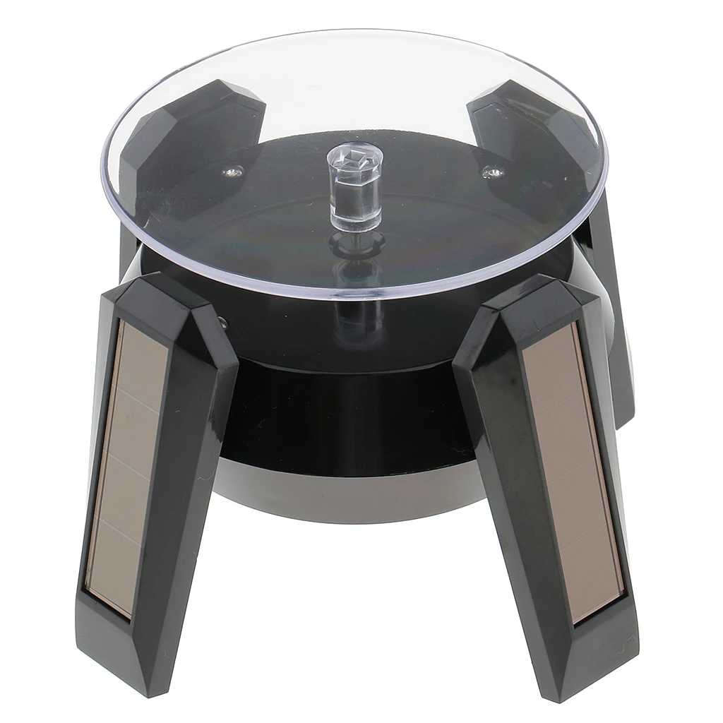 

Solar Powered 360 Rotating Phone Jewelry Display Stand Turn Table LED Light
