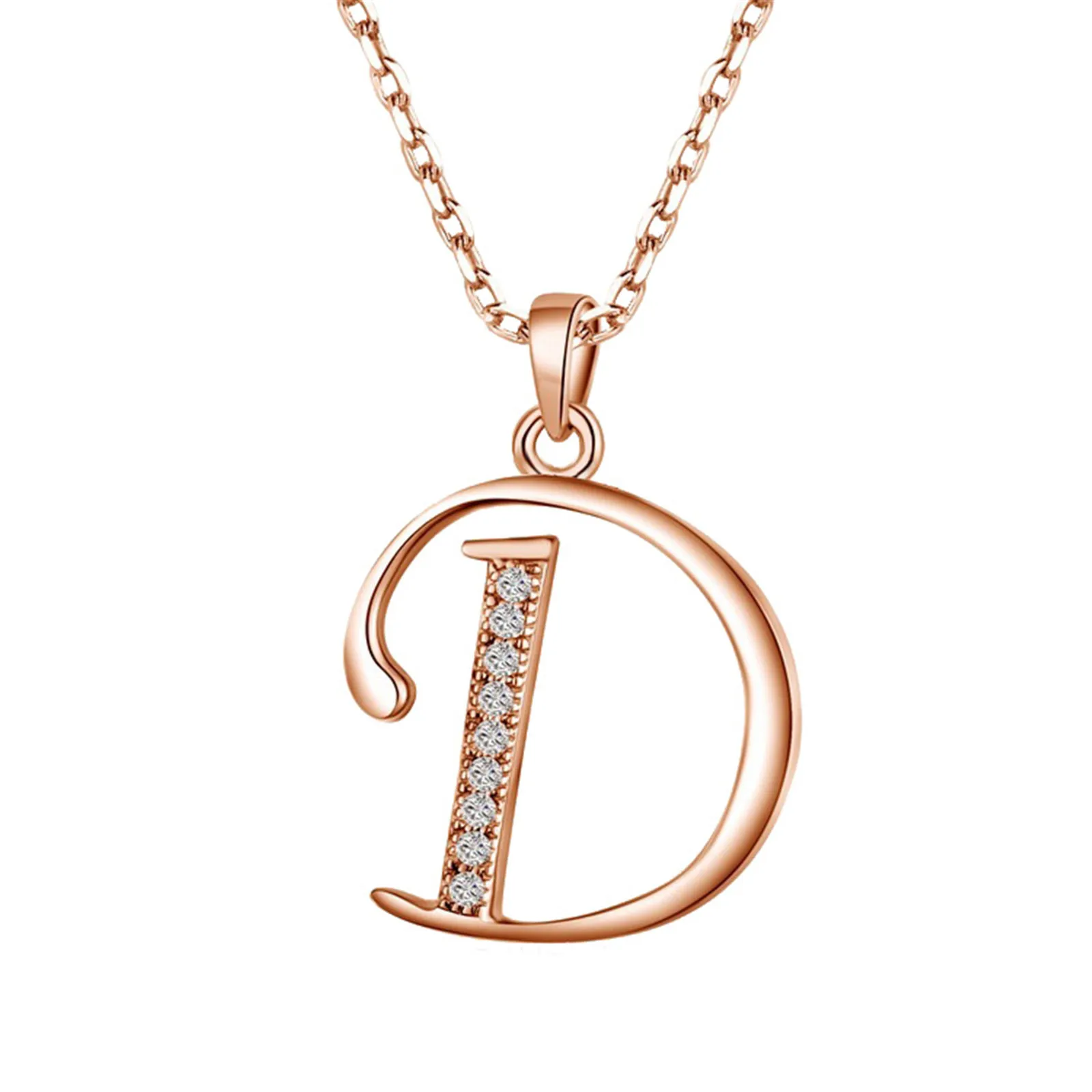 Женские популярные удачи Алфавит циркон ожерелье кулон ювелирных изделий ко Дню