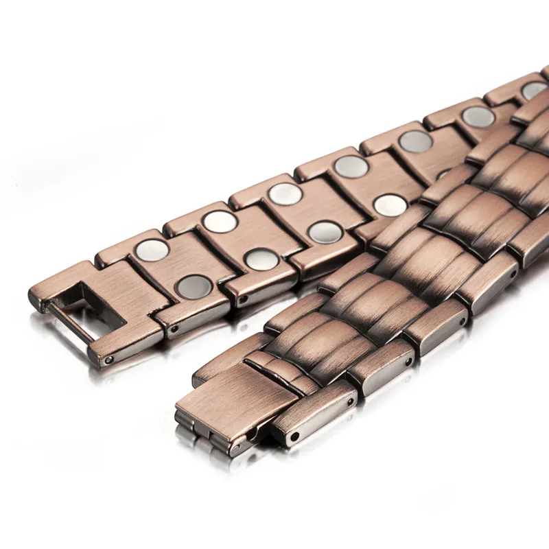 Новый красный медный магнитный браслет для мужчин женщин 2 ряда магнит здоровые