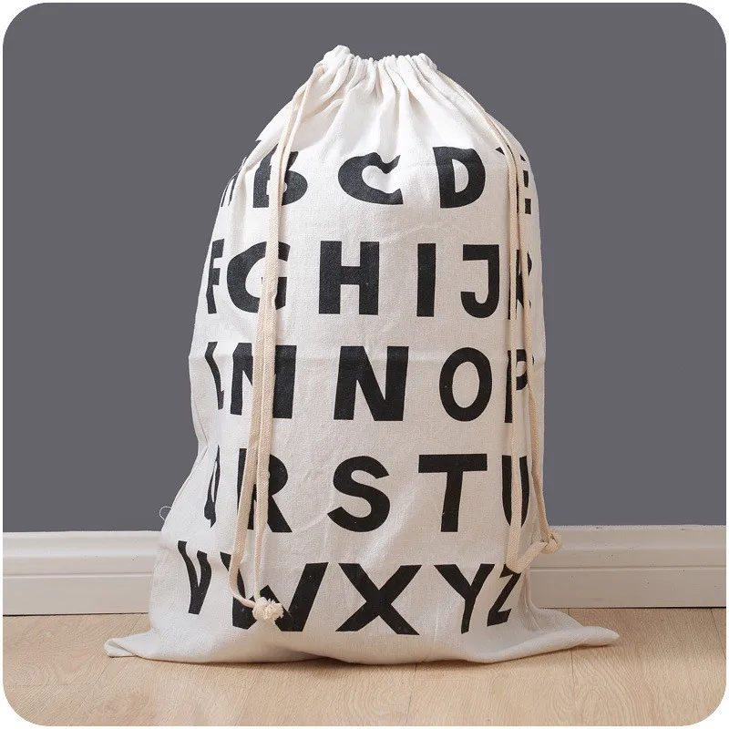 

Multifunction Large Capacity Storage bag Canvas Bags Bear Pattern Laundry Bag Toys Storage Bag Room Organizer 60x45cm
