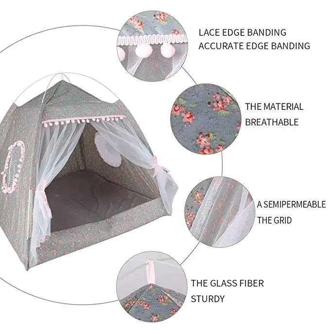 Переносная палатка для домашних животных дышащий домик с принтом сетка кошек и