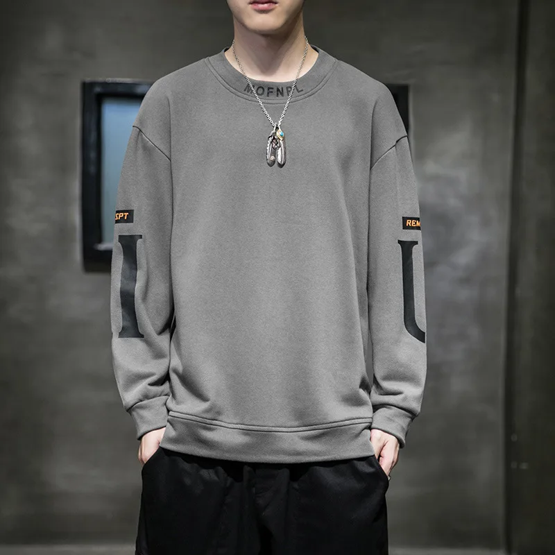 

Spring and autumn new sweater men's loose casual Pullover Sports Top hoodies men sweatshirt