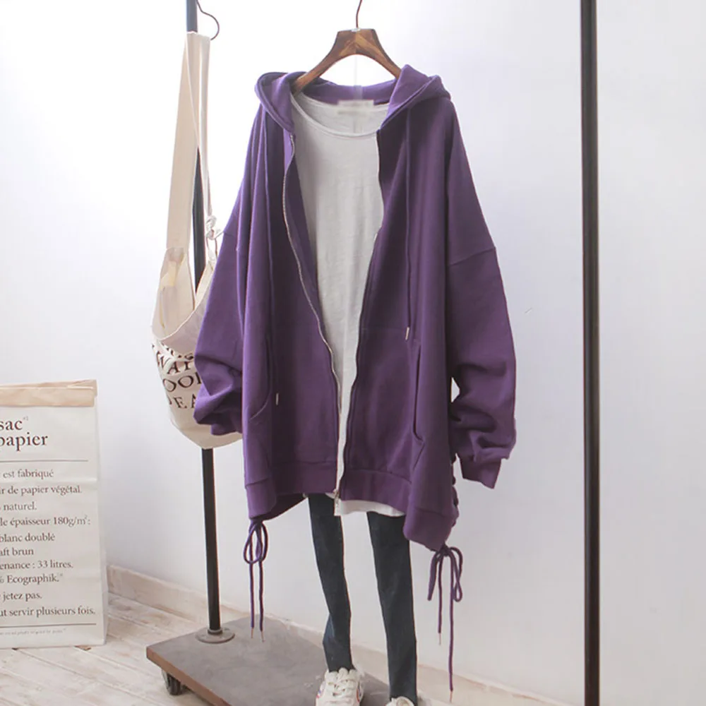 Толстовки для женщин 2020 кардиган сплошной цвет новая Толстовка Весна Осень Мода