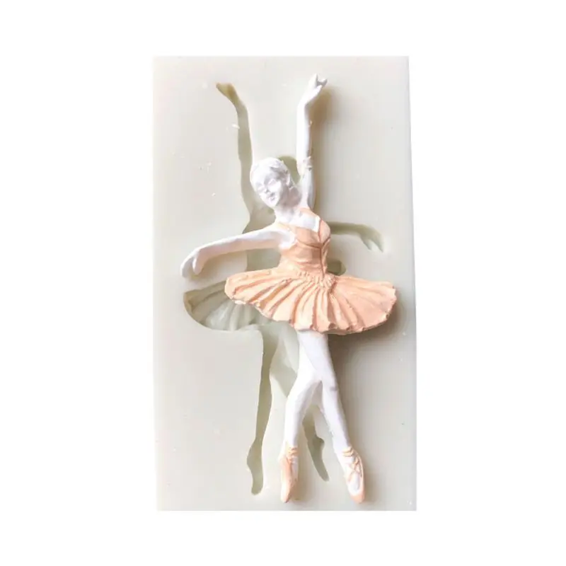 

Ballet Girl Dancer Silicone Mold Fondant Chocolate Cake Stencil Decorating Clay Making Kitchen Baking Tool