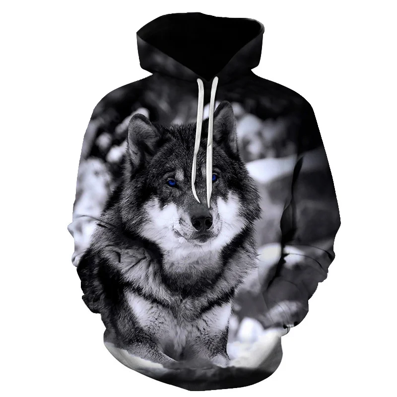 

2021 Fashion Wolf Tiger Animal Hoodie Men's 3D Hoodie Autumn And Spring Hip Hop Casual Sweatshirts XXS-4XL Men Clothing Coat