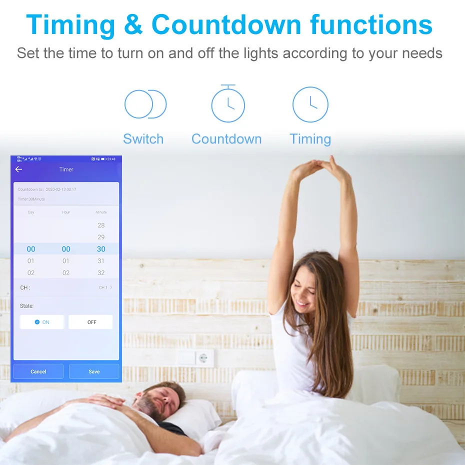 Умный настенный выключатель с поддержкой Alexa eWelink 220 В | Обустройство дома