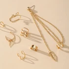 Винтажные серьги-клипсы, металлические серьги-каффы без пирсинга, модные женские серьги-каффы в стиле панк-рок, ювелирные изделия