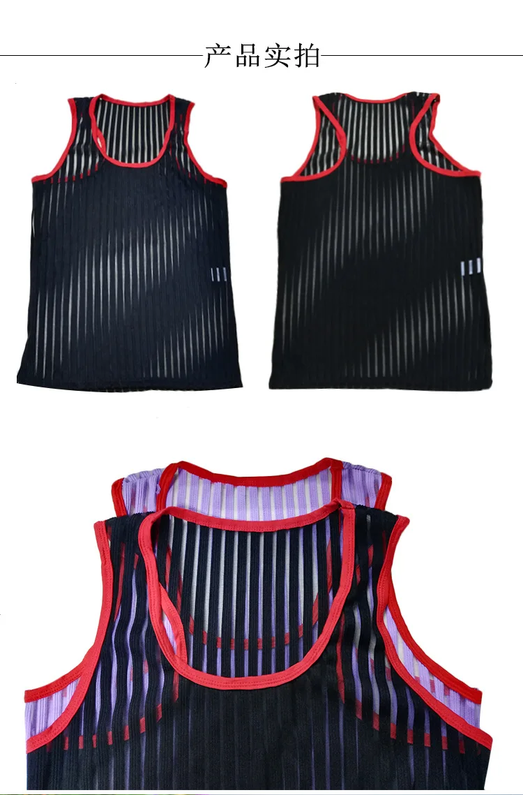 

New Brand Men Sexy Tank Tops Mesh Male Breathable Tank Tops Undershirts Vest Net Tank Tops Men Summer Undershirts Vest
