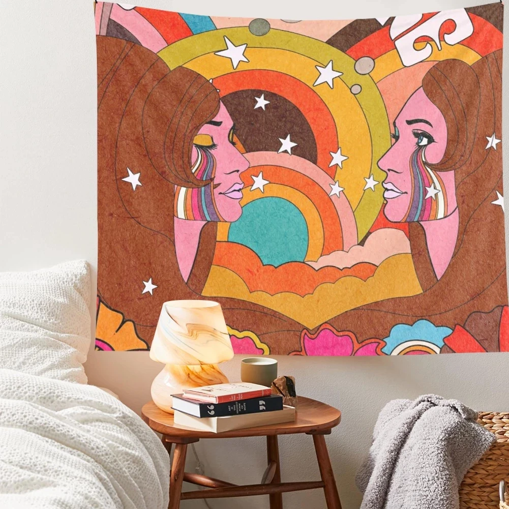 

XIAOMI Colorful Wall Tapestry Hanging Rainbow Decor for Girls Dorm Roon Decoration INS Trippy Tapestry Psychedelic Wall Prints